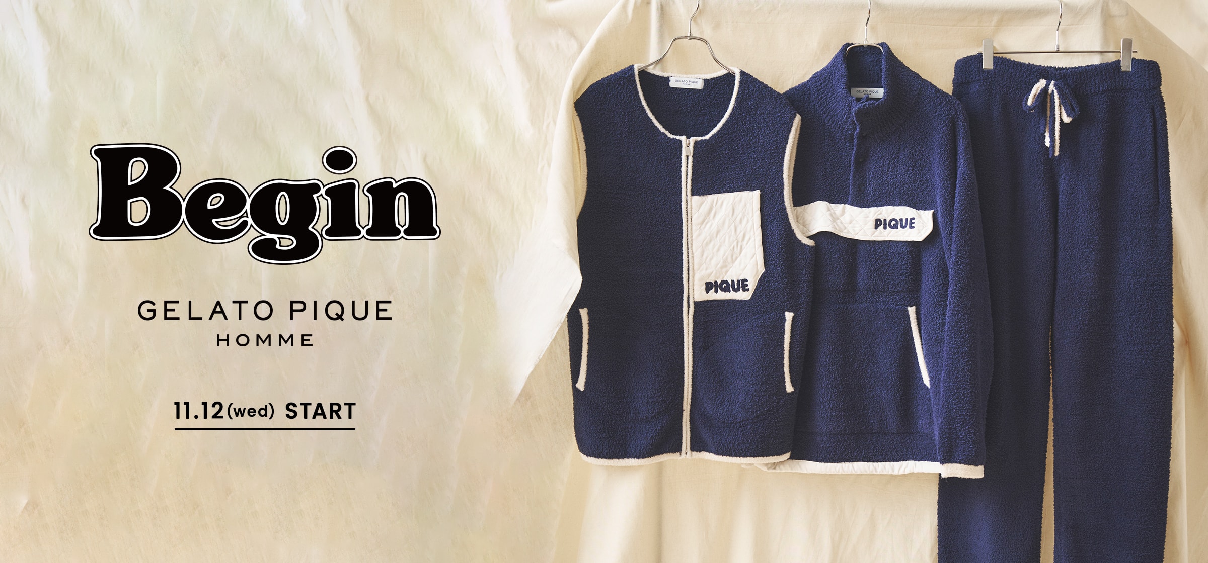 ジェラートピケ メンズ&レディースセット♡ 公式】セットアップ GELATO PIQUE HOMME（ジェラートピケ オム