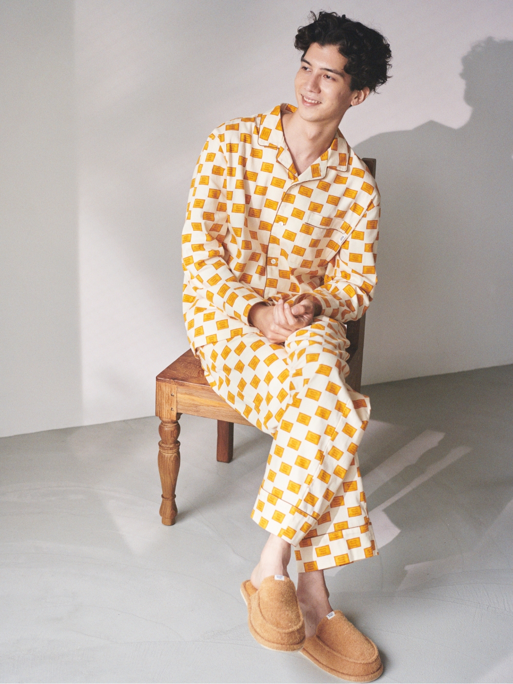 新品タグ付き　ジェラートピケ ビスケット　ビスケット柄　上下　ベージュ BISCUIT MOTIF │ GELATO PIQUE HOMME（ジェラートピケ オム