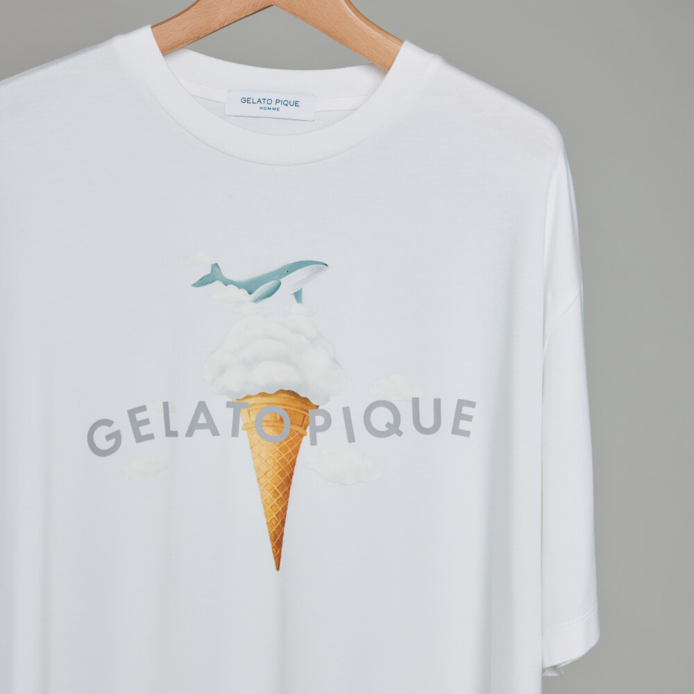 レーヨンクジラモチーフTシャツ