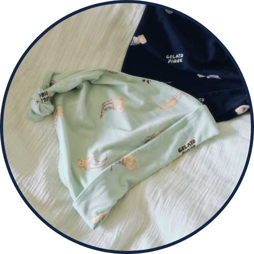 【HOMME】sleeping cat 総柄ナイトキャップ