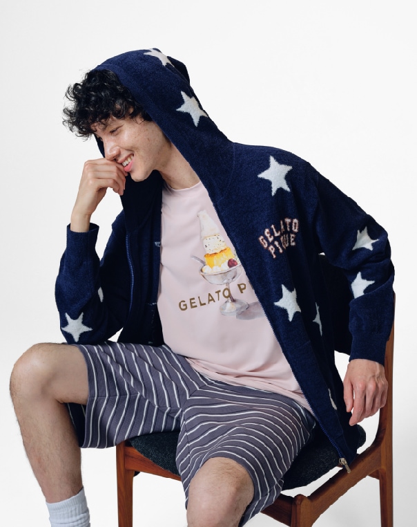 【UNISEX/HOMME】エアリーモカレッジスタージャガード＆シロクマプリン等のコーディネート