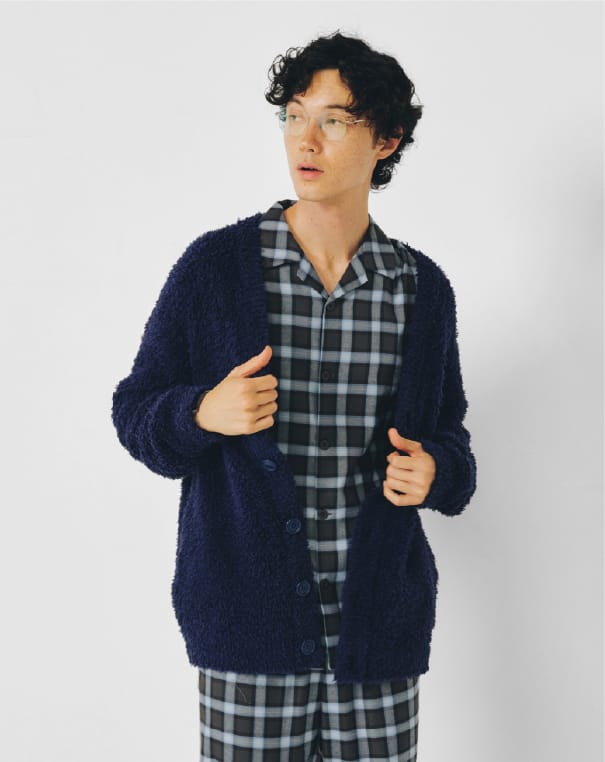 【HOMME】ソフトツイルガウンのコーディネート