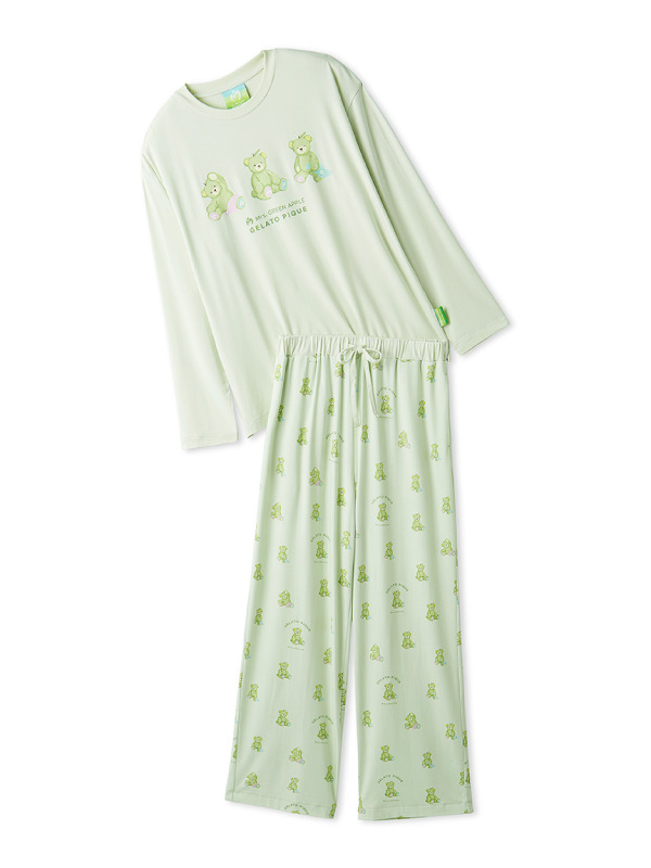 Mrs. GREEN APPLE ワンポイントロンT&ロングパンツセット（グリーン）