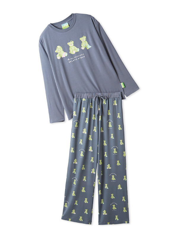 Mrs. GREEN APPLE ワンポイントロンT&ロングパンツセット（ブルー）