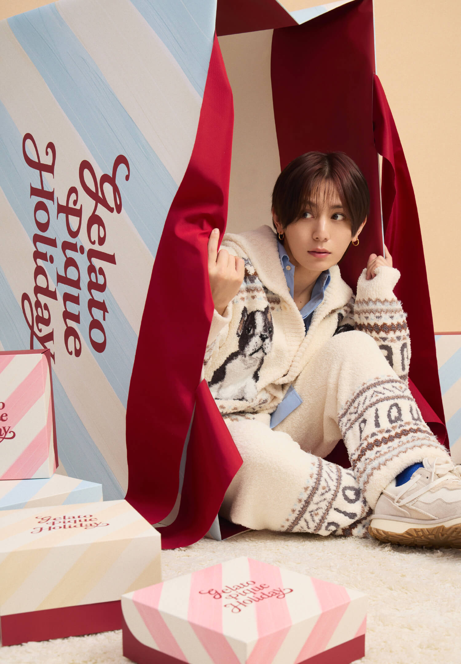 fair isle seriesを着用する山田涼介さん