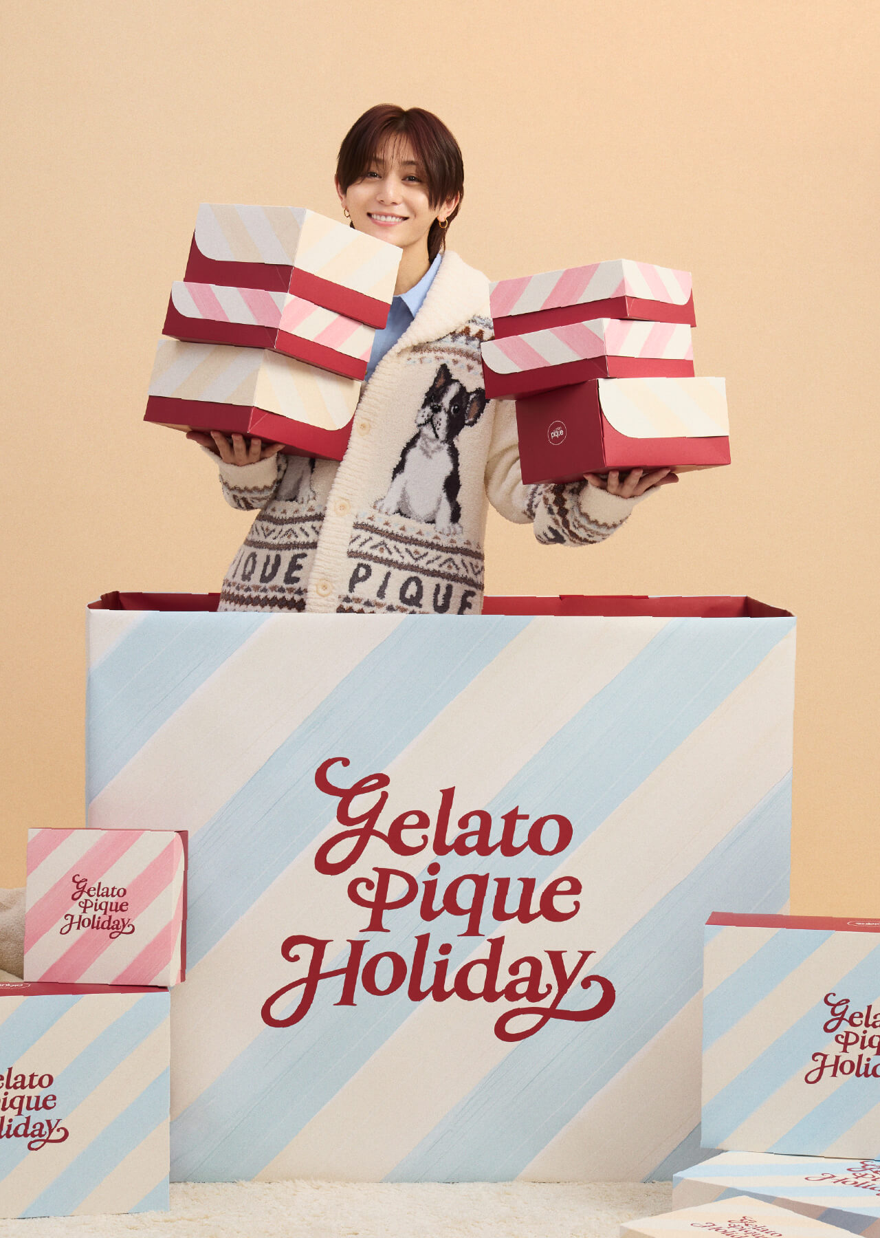 fair isle seriesを着用する山田涼介さん