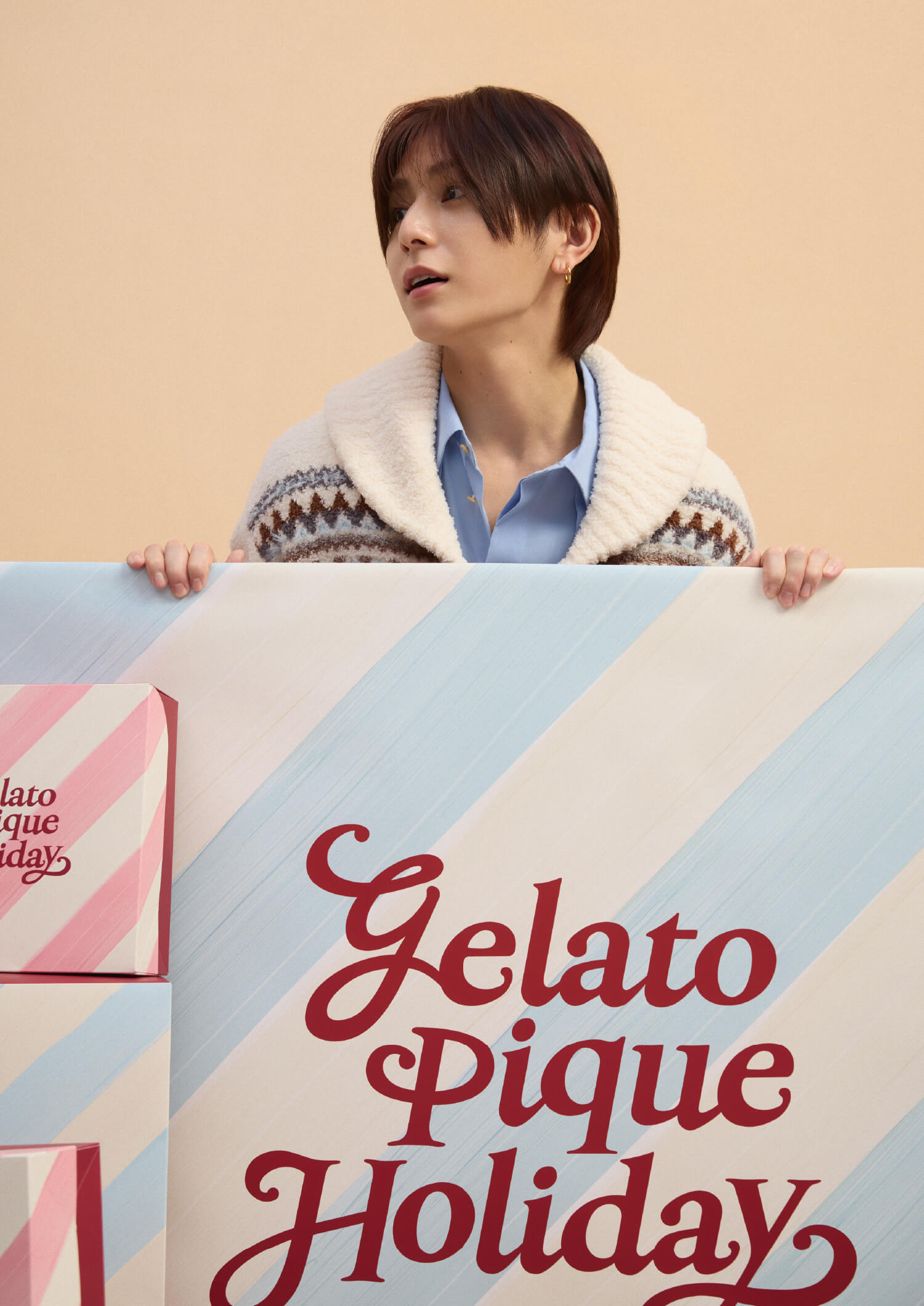 fair isle seriesを着用する山田涼介さん