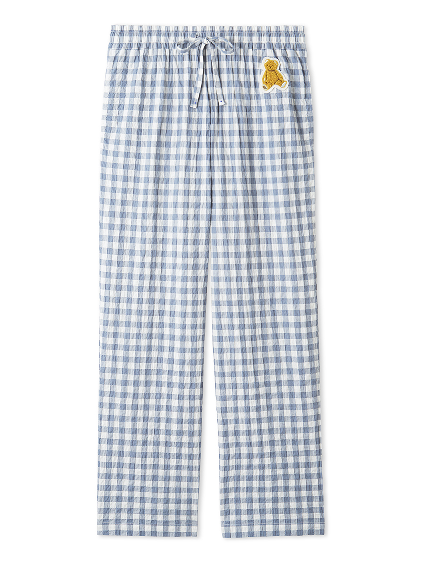 HOMMEギンガムチェックロングパンツ