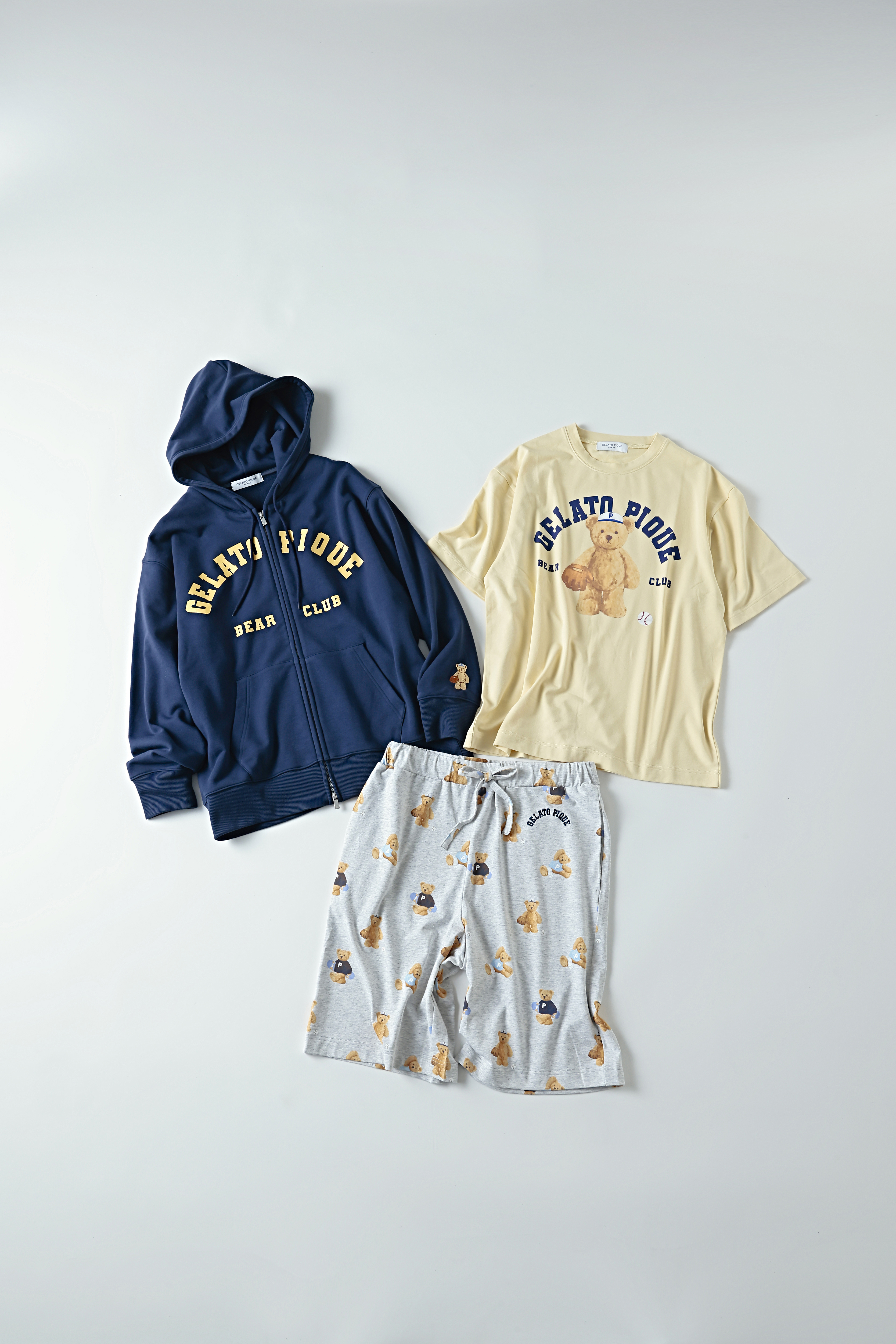 【HOMME】スポーティベア裏毛パーカ