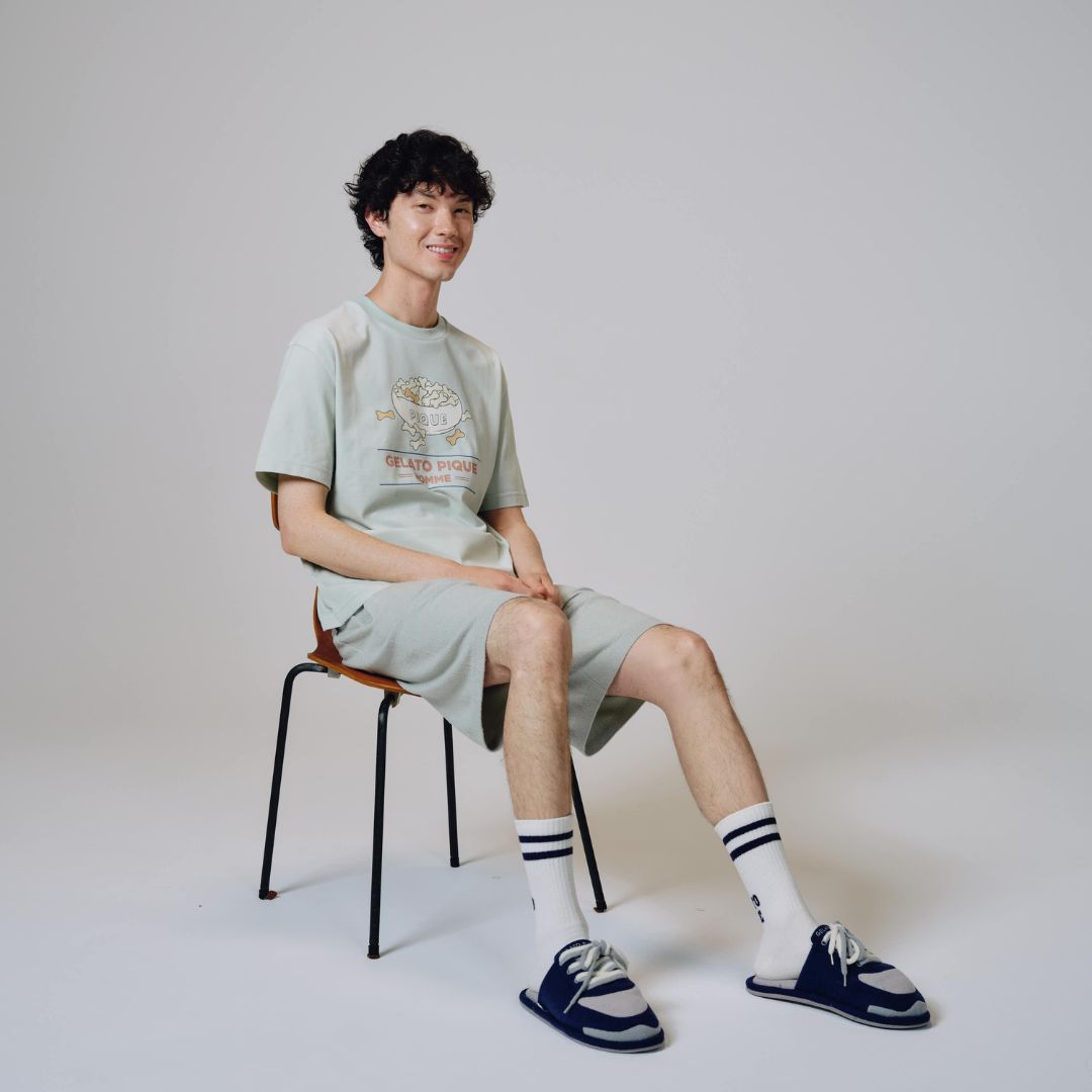 MORNING DOGプリントTシャツ DOGプリントハーフパンツ